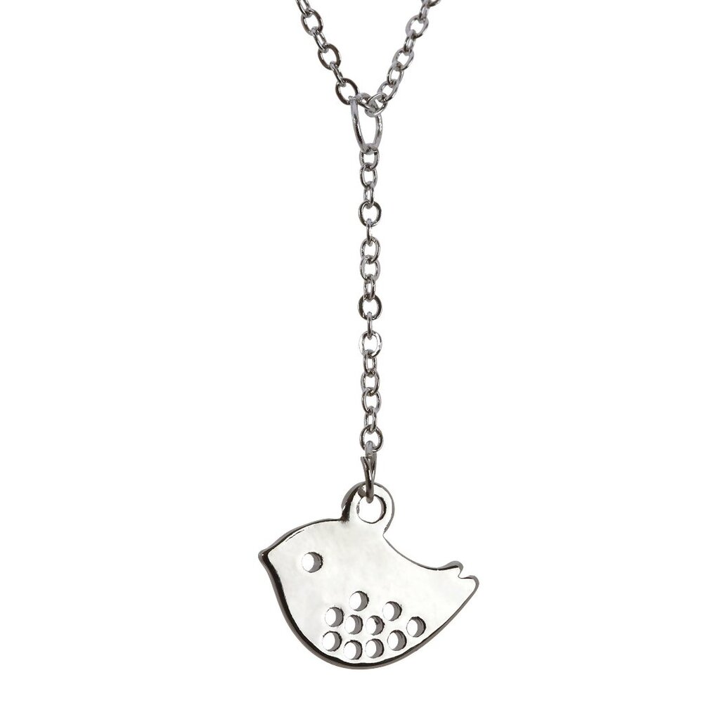 PETITE BIRD on 1" extender hangs from 18" fine link chain